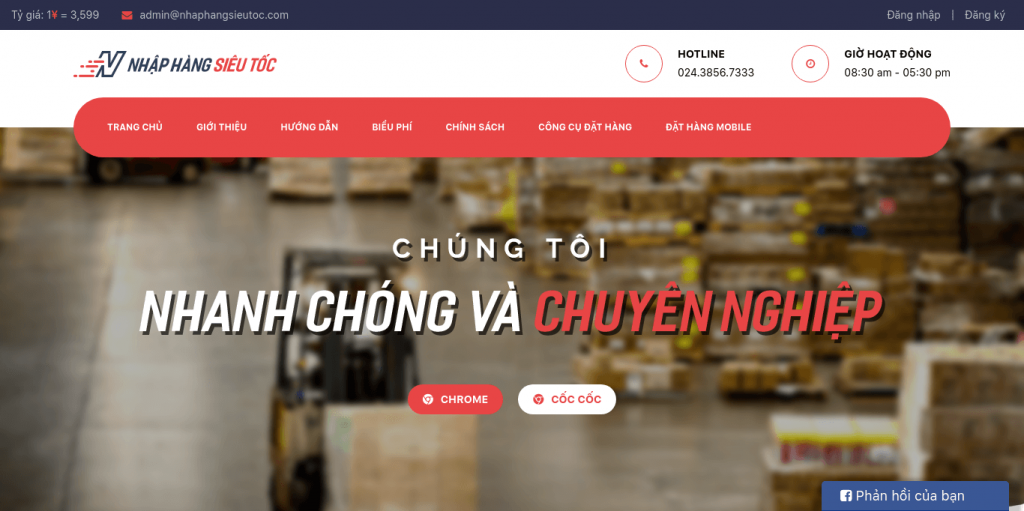 Nhập hàng siêu tốc