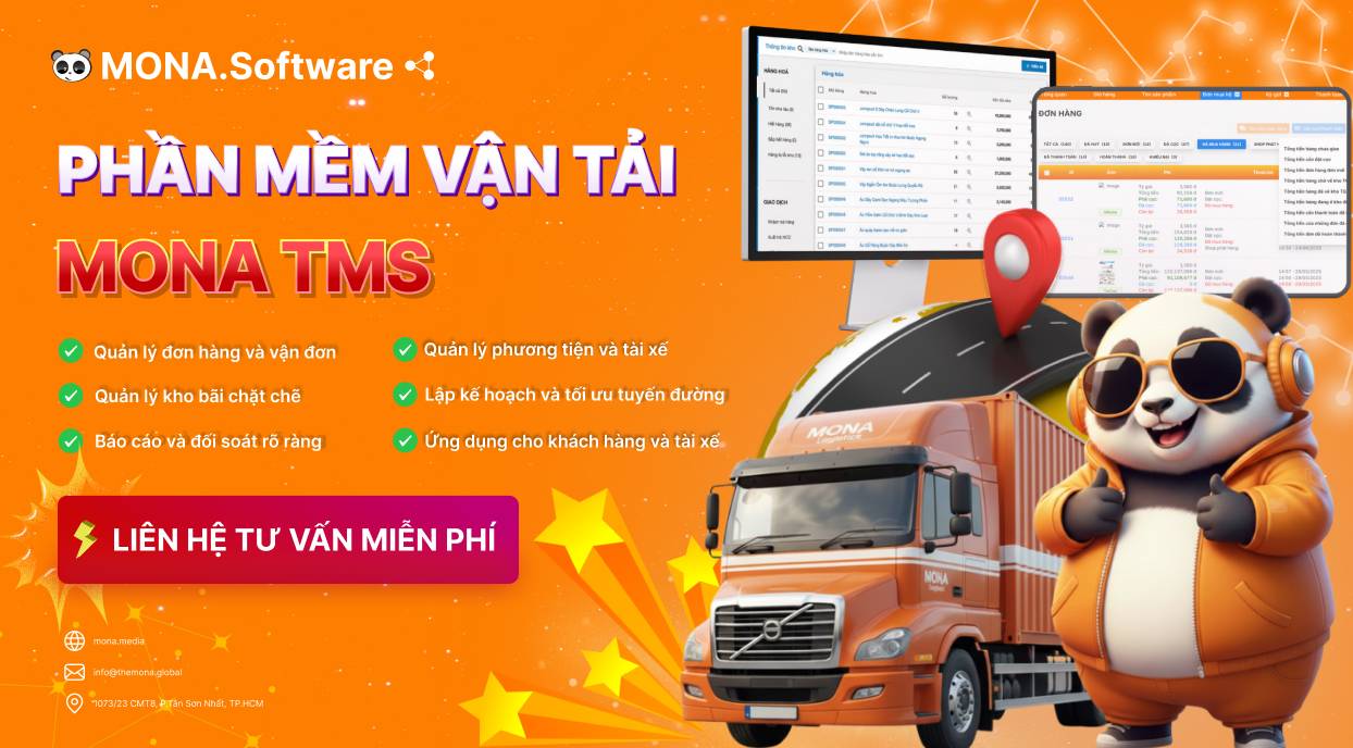 MONA TMS - Phần mềm quản lý vận tải đa phương thức hiệu quả, tối ưu