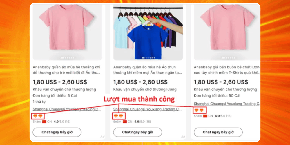 Nhập hàng Alibaba ở các shop có biểu tượng kim cương