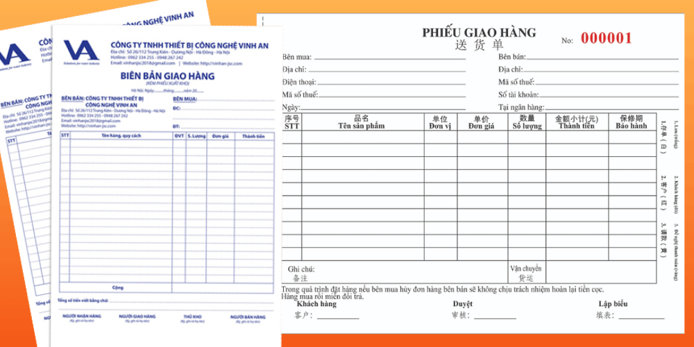 In phiếu giao nhận hàng nhập khẩu chính ngạch từ Trung Quốc