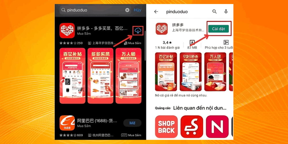 Tải app Pinduoduo để có thể order Pinduoduo trực tiếp Tải app Pinduoduo để có thể order Pinduoduo trực tiếp