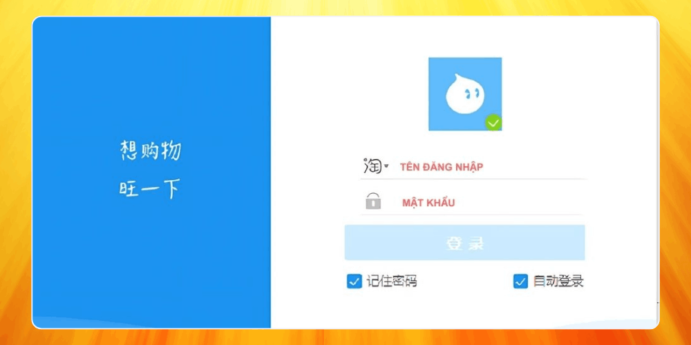 Đăng nhập Aliwangwang để thương lượng giá trên Taobao