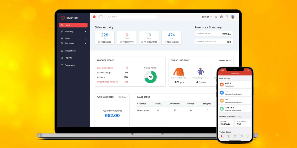 Phần mềm quản lý tình trạng đơn hàng Zoho Inventory