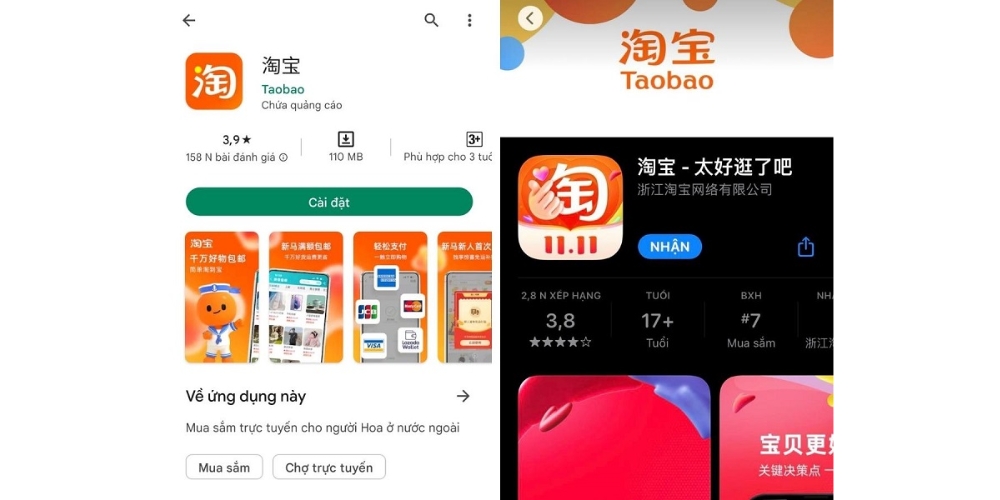 Có thể tải app Taobao trên cả Android và iOS Cài đặt app Taobao trên Android hoặc iOS