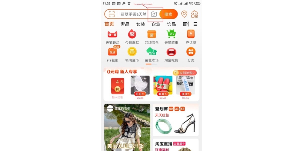 Cách đặt hàng trên app Taobao bằng hình ảnh