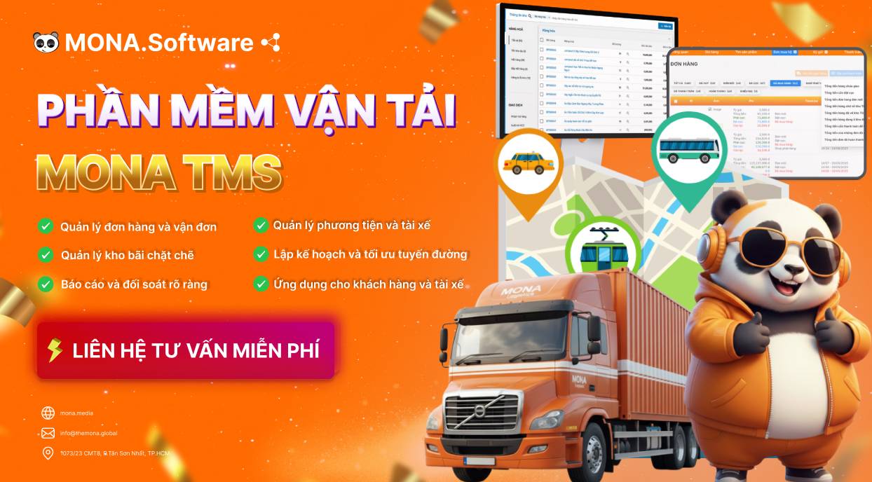 Phần mềm vận tải MONA TMS giúp tối ưu chi phí vận tải hiệu quả