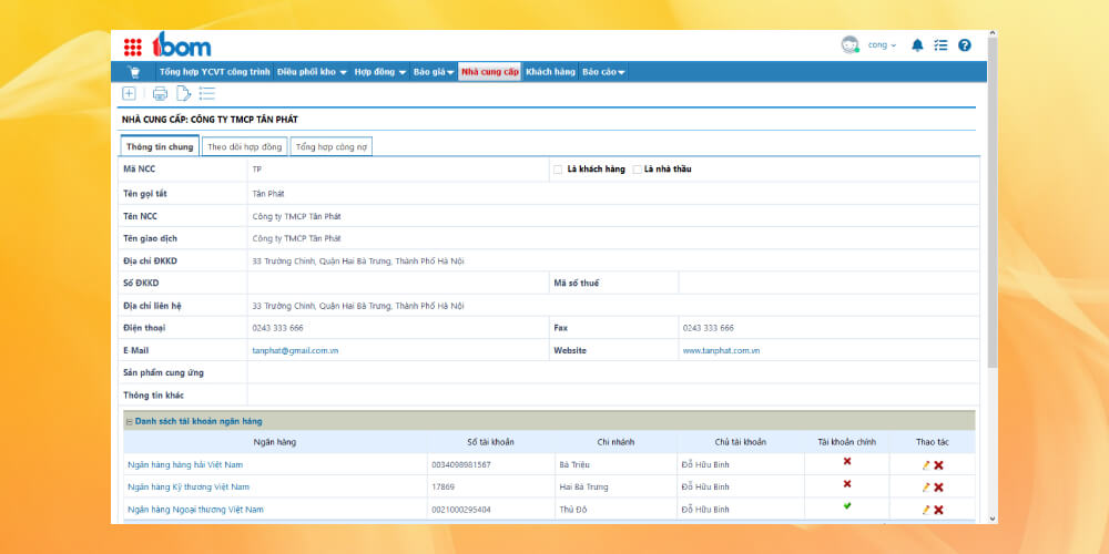Hệ thống quản lý chuỗi cung ứng IBOM.SCM